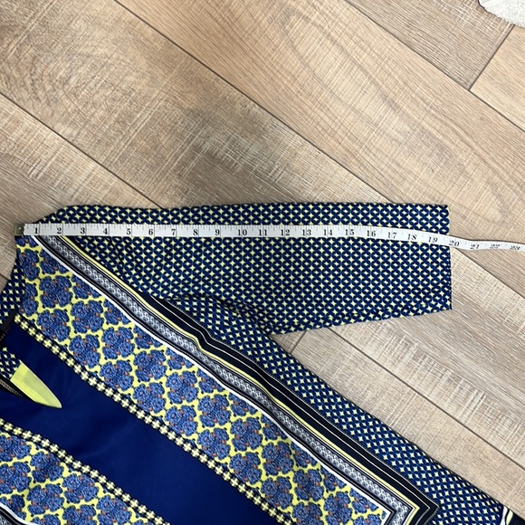 The Limited Retro Print Zippered 3/4 Sleeve Dress Navy and Multi Pattern SZ XS - Picture 14 of 15